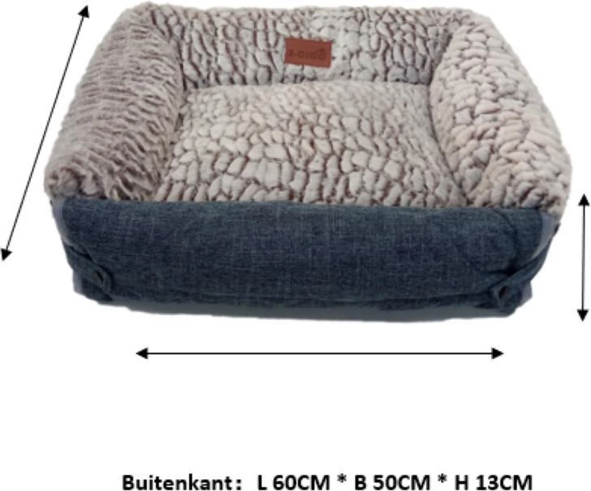 Cannie NEW Comfortabele - Hondenmand - Hondenbed - Warme Winter - 60*50*16 - Blauw 13 Cannie NEW Comfortabele - Hondenmand - Hondenbed - Warme Winter - 60*50*16 - Blauw - Afbeelding 11