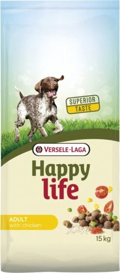 VERSELE-LAGA Happy Life Adult - Kip - Hondenvoer - 15 Kg