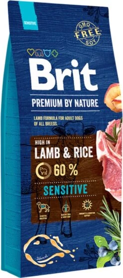 Brit Premium By Nature Hondenvoer Sensitive Lamb 15 Kg - Hond