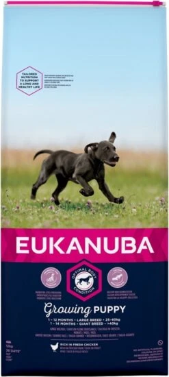 Eukanuba Dog Puppy & Junior - Grote Rassen - Kip - Droogvoer - 12 Kg -Hondenspullen Verkoop 539x1200
