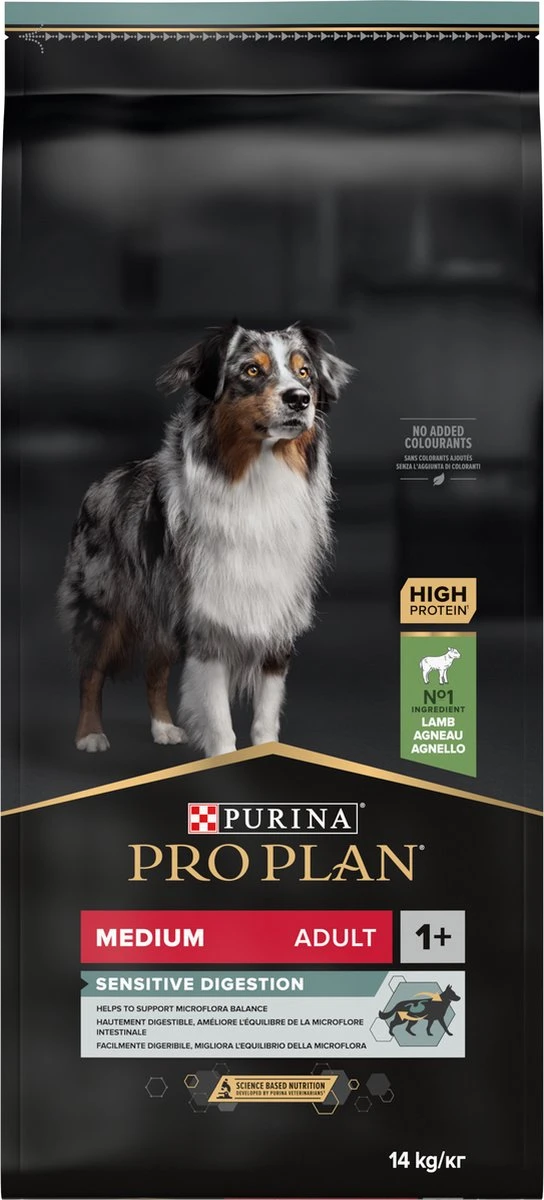 Pro Plan Medium Adult Sensitive Digestion - Honden Droogvoer - Lam - 14 Kg 3 Pro Plan Medium Adult Sensitive Digestion - Honden Droogvoer - Lam - 14 Kg