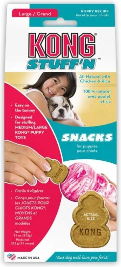 Kong Stuff 'N Snacks Puppy Hondensnack - Kip&Rijst - L -Hondenspullen Verkoop 546x1200 2