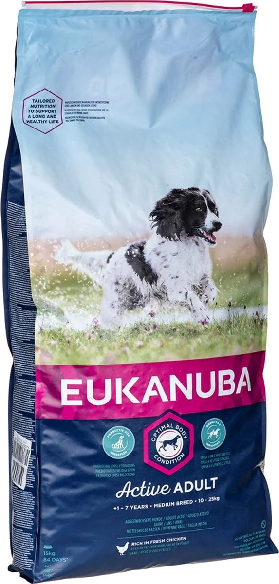 Eukanuba Dog Adult Medium Breed - Kip - Hondenvoer - 15 Kg 6 Eukanuba Dog Adult Medium Breed - Kip - Hondenvoer - 15 Kg - Afbeelding 4