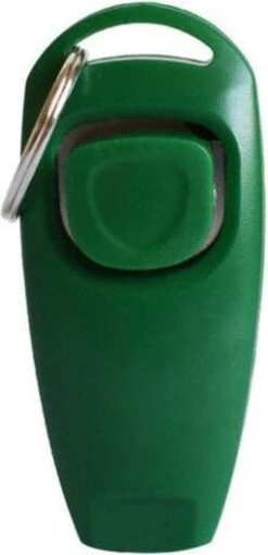 Luxe Clicker Met Fluit - 2 In 1 Hondentrainer - Hondenklikker - Met Bevestigingsring - Hond Trainen Met Een Clicker En Fluit - Honden Trainer - Groen - Puppy Klikker - Puppy Trainen - Kattentrainer - Trainingshulp Voor Huisdieren - Huisdieren