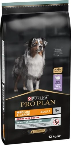 Pro Plan Graanvrij Medium & Large Adult Sensitive Digestion - Honden Droogvoer- Kalkoen - 12 Kg -Hondenspullen Verkoop 590x1200 4