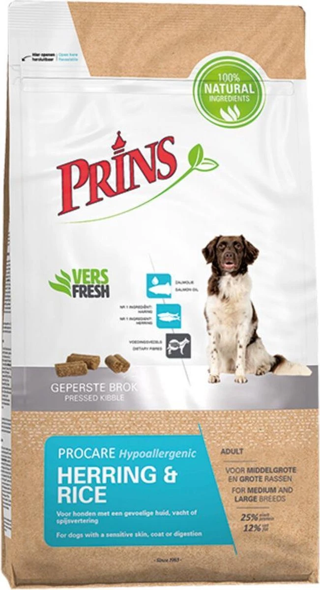 Prins ProCare Herring & Rice 12 Kg - Hond 3 Prins ProCare Herring & Rice 12 Kg - Hond