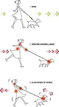 WAW Easy Dog Walk 'schokdemper' Zwart - XXL - >40 Kg -Hondenspullen Verkoop 670x1200 5