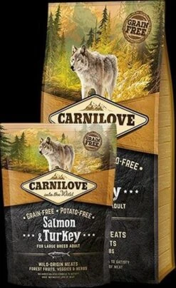 Carnilove Salmon / Turkey Adult Large Breed -Hondenspullen Verkoop 733x1200 2