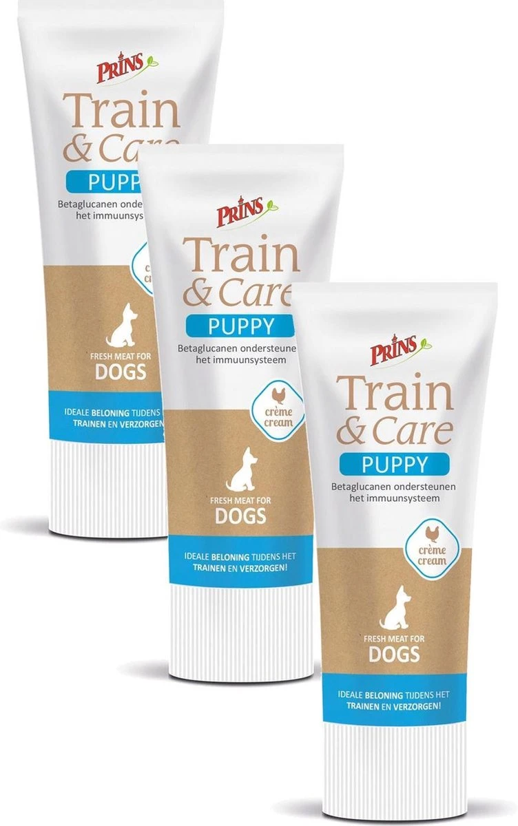 Prins Train & Care Puppy Paté Gevogelte- Hondensnacks -3 X 75 G 3 Prins Train & Care Puppy Paté Gevogelte- Hondensnacks -3 X 75 G