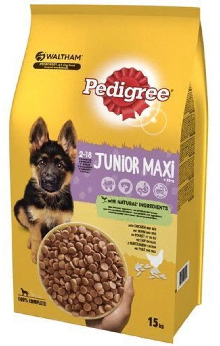 Pedigree Droogvoer Maxi Junior Kip - Rijst 15 Kg 3 Pedigree Droogvoer Maxi Junior Kip - Rijst 15 Kg