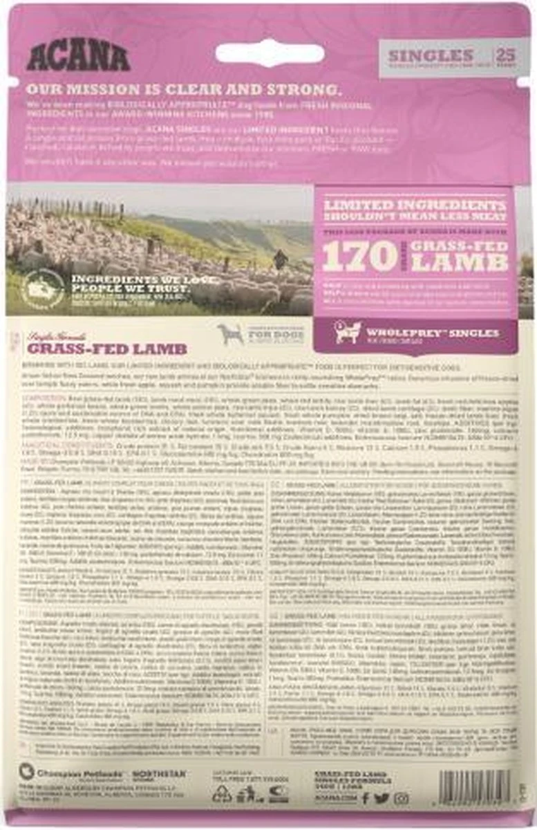 Acana Singles Grass-Fed Lamb Dog 6 Acana Singles Grass-Fed Lamb Dog - Afbeelding 4