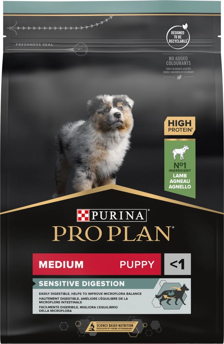 Pro Plan Medium Puppy Sensitive Digestion - Honden Droogvoer - Lam - 4 X 3 Kg 9 Pro Plan Medium Puppy Sensitive Digestion - Honden Droogvoer - Lam - 4 X 3 Kg - Afbeelding 7