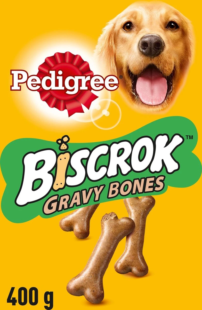 Pedigree Biscrok Gravy Bones Hondensnacks - 7 X 400 Gr 3 Pedigree Biscrok Gravy Bones Hondensnacks - 7 X 400 Gr
