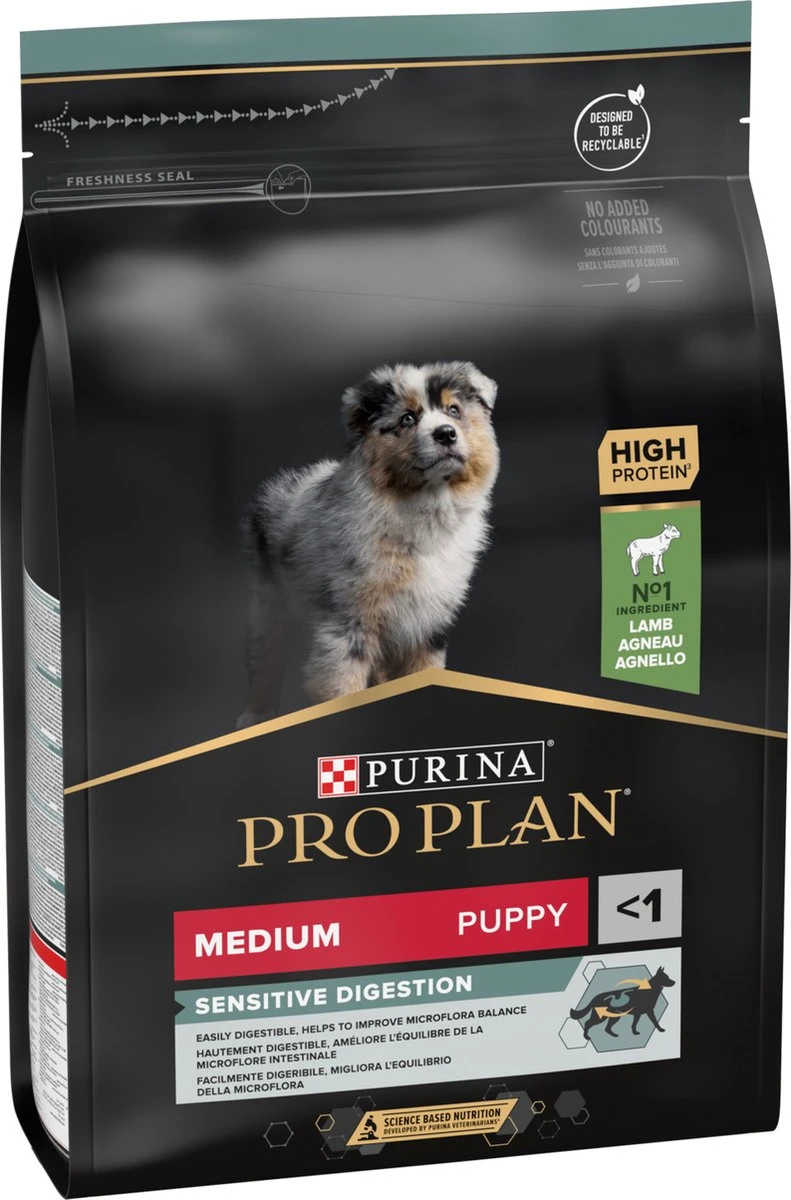 Pro Plan Medium Puppy Sensitive Digestion - Honden Droogvoer - Lam - 4 X 3 Kg 8 Pro Plan Medium Puppy Sensitive Digestion - Honden Droogvoer - Lam - 4 X 3 Kg - Afbeelding 6