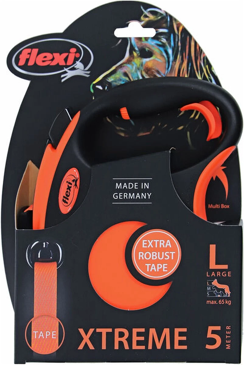 Flexi Rollijn XTREME Tape Leash - L - Orange 3 Flexi Rollijn XTREME Tape Leash - L - Orange