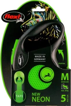 Flexi New Neon Tape - Hondenriem - Zwart/Groen - M - 5 M - (<25 Kg) -Hondenspullen Verkoop 812x1200 2