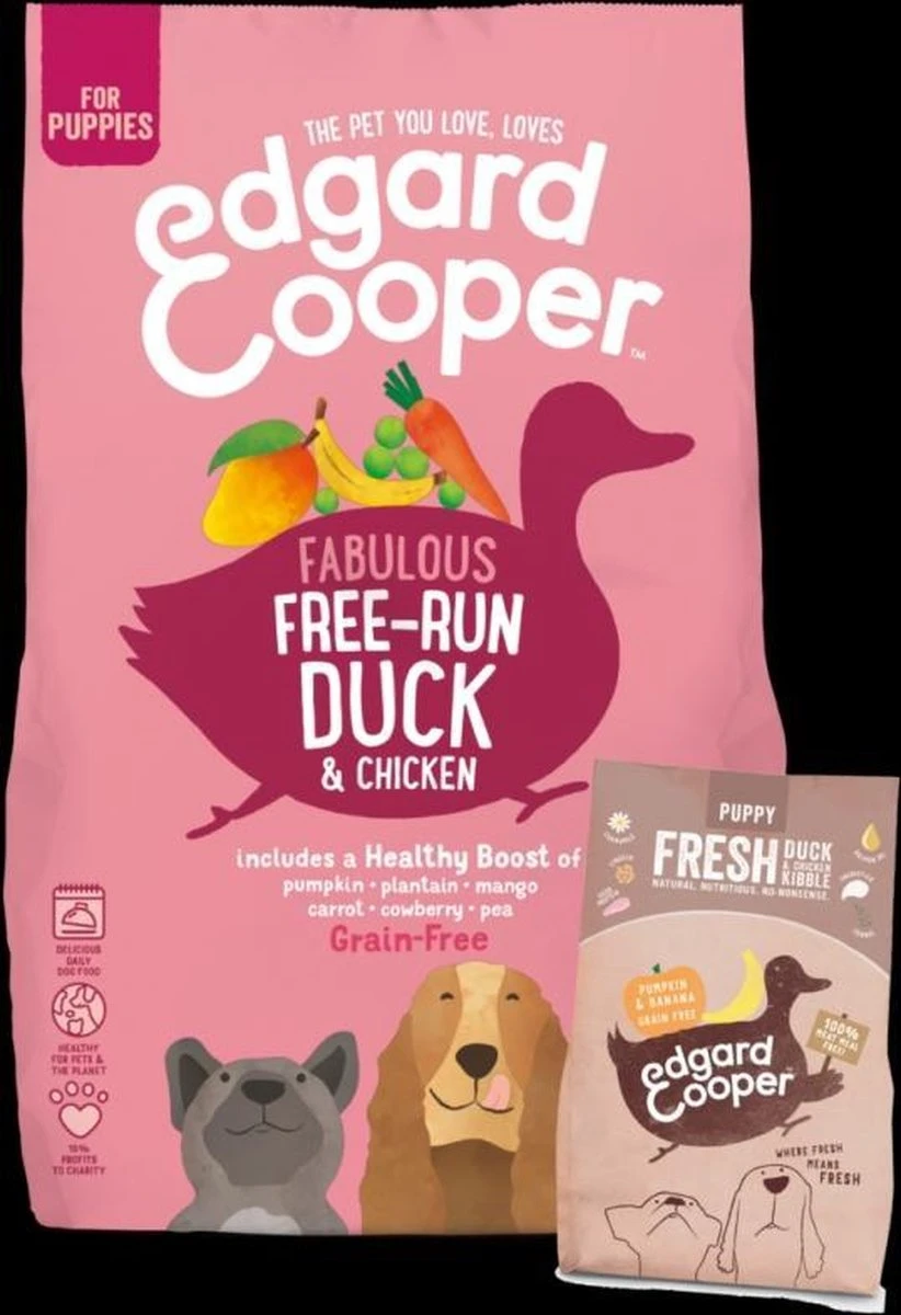 Edgard & Cooper Verse Scharreleend & Kip Puppy - Hondenvoer - 7kg 16 Edgard & Cooper Verse Scharreleend & Kip Puppy - Hondenvoer - 7kg - Afbeelding 14