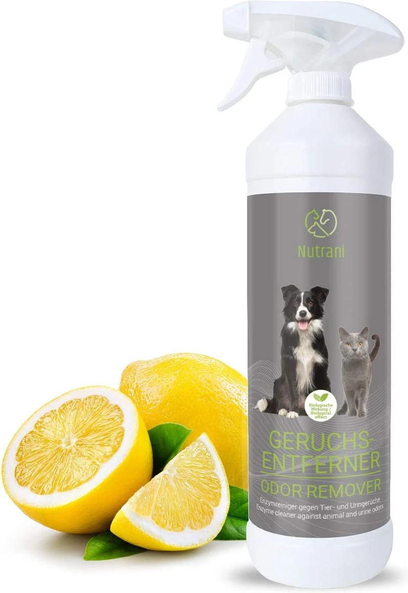 Nutrani Geurverwijderaar, 750 Ml, Natuurlijke Enzymreiniger Als Gebruiksklare Spray Met Biologische Werking, Verwijdert Geurtjes, Urine, Poep En Vlekken Van Honden En Katten 3 Nutrani Geurverwijderaar, 750 Ml, Natuurlijke Enzymreiniger Als Gebruiksklare Spray Met Biologische Werking, Verwijdert Geurtjes, Urine, Poep En Vlekken Van Honden En Katten