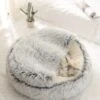 Mooki Nova Plushe - Kattenmand - Luxe Kattenbed - Kattenkussen - Cavebed - Donut - Extra Zacht & Comfortabel - Hondenmand - Lichtblauw - 50 Cm -Hondenspullen Verkoop 828x1200 2