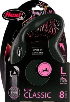 Flexi Rollijn New Classic Tape Large 8 M - Hondenriem - Zwart Tot 50kg -Hondenspullen Verkoop 830x1200 2