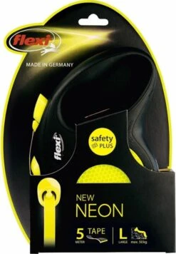 Flexi New Neon Tape - Hondenriem - Geel/Zwart - L - 5 M - (<50 Kg) 26 Flexi New Neon Tape - Hondenriem - Geel/Zwart - L - 5 M - (<50 Kg) -Hondenspullen Verkoop 832x1200 1