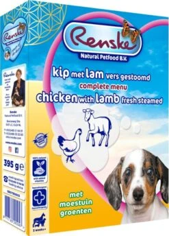 10x Renske Vers Gestoomd Complete Menu Kip - Lam 395 Gr -Hondenspullen Verkoop 862x1200 1