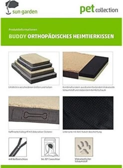 Sun Garden Buddy Orthopedisch Hondenkussen 72x50x8cm Antraciet 14 Sun Garden Buddy Orthopedisch Hondenkussen 72x50x8cm Antraciet -Hondenspullen Verkoop 876x1200 3