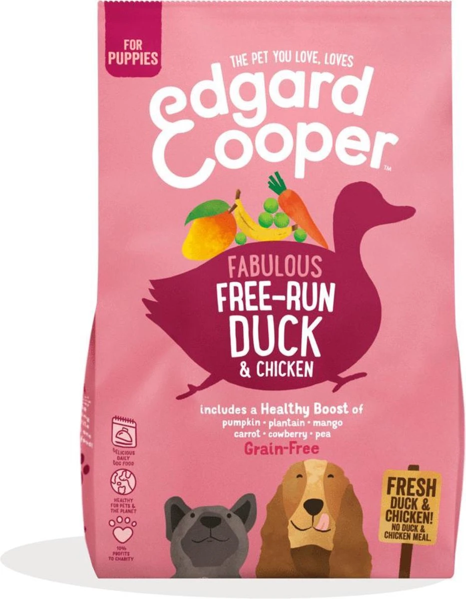 Edgard & Cooper Verse Scharreleend & Kip Puppy - Hondenvoer - 7kg 17 Edgard & Cooper Verse Scharreleend & Kip Puppy - Hondenvoer - 7kg - Afbeelding 15