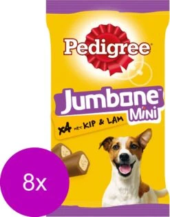 Pedigree Jumbone Hondensnacks Mini - Kip & Lam - 8 X 4 Stuks -Hondenspullen Verkoop 942x1200
