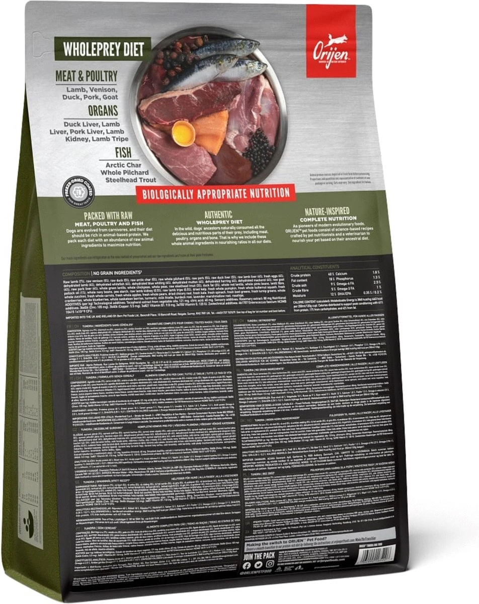 Orijen Whole Prey Tundra Dog - Geit & Zwijn - Hondenvoer - 2 Kg 8 Orijen Whole Prey Tundra Dog - Geit & Zwijn - Hondenvoer - 2 Kg - Afbeelding 6