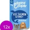Merkloos Edgard&Cooper Blik Salmon Turkey Adult - Hondenvoer - 12 X Zalm Kalkoen 400 G Graanvrij