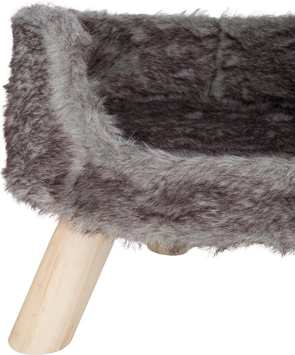 District 70 NORDIC - Luxe Kattenmand Op Pootjes - 40x30x25cm In Silver - Silver 4 District 70 NORDIC - Luxe Kattenmand Op Pootjes - 40x30x25cm In Silver - Silver - Afbeelding 3